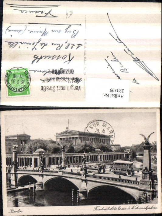 283599,Berlin Friedrichsbrücke Brücke u. Nationalgalerie