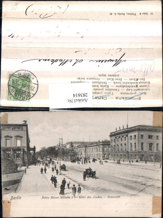 283614,Berlin Palais Kaiser Wilhelm 1 Unter den Linden Universität Straßenansicht
