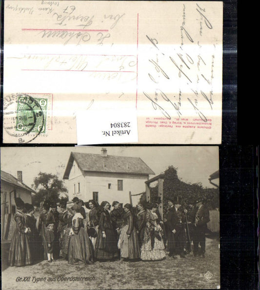 283804,Foto Ak Kaiser Jubiläums Huldigungs Festzug Wien 1908 Gr. XXI Typen Oberösterreich Adel Monarchie