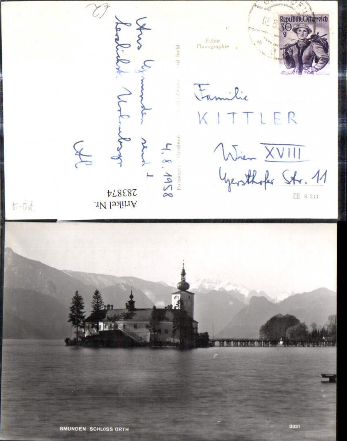 283874,Foto Ak Gmunden Schloss Orth