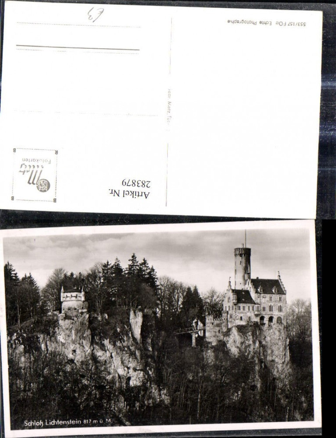 283879,Foto Ak Schloss Lichtenstein Honau b. Lichtenstein
