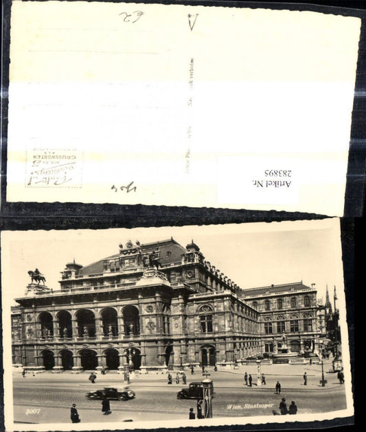 283895,Foto Ak Wien 1 Staatsoper Oper Automobile