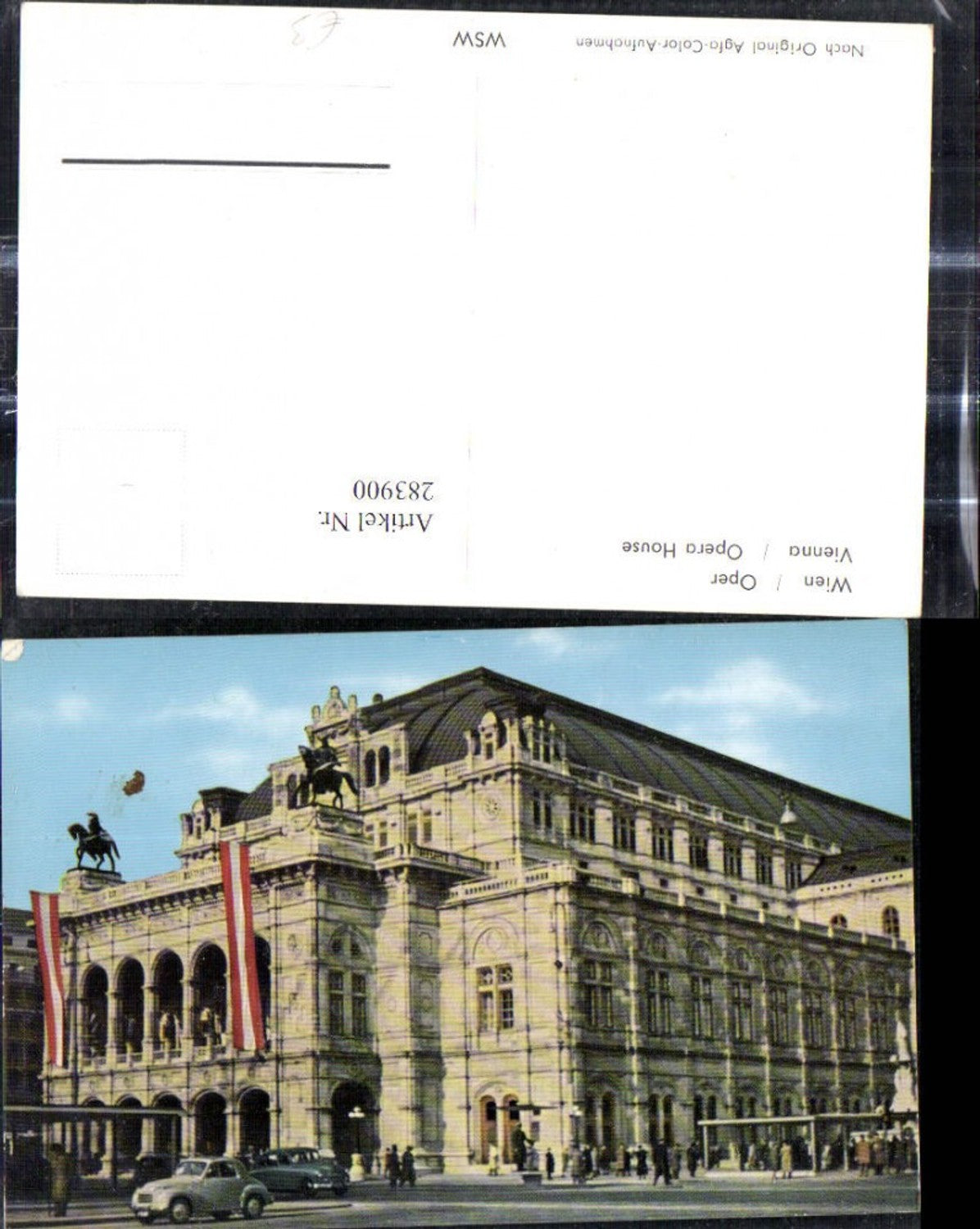 283900,Foto Ak Wien Oper Opera House Staatsoper Auto