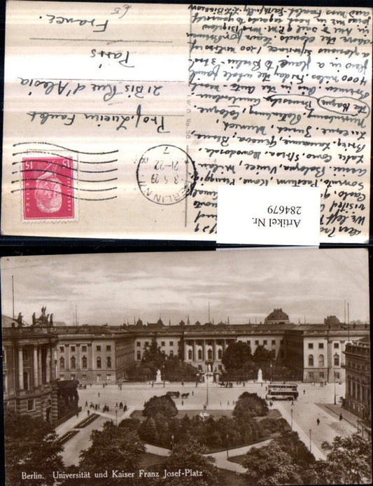 284679,Berlin Universität u. Kaiser Franz Josef-Platz