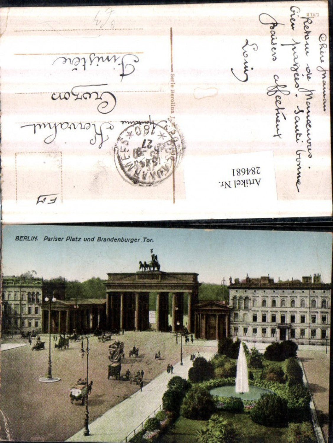 284681,Berlin Pariser Platz u. Brandenburger Tor