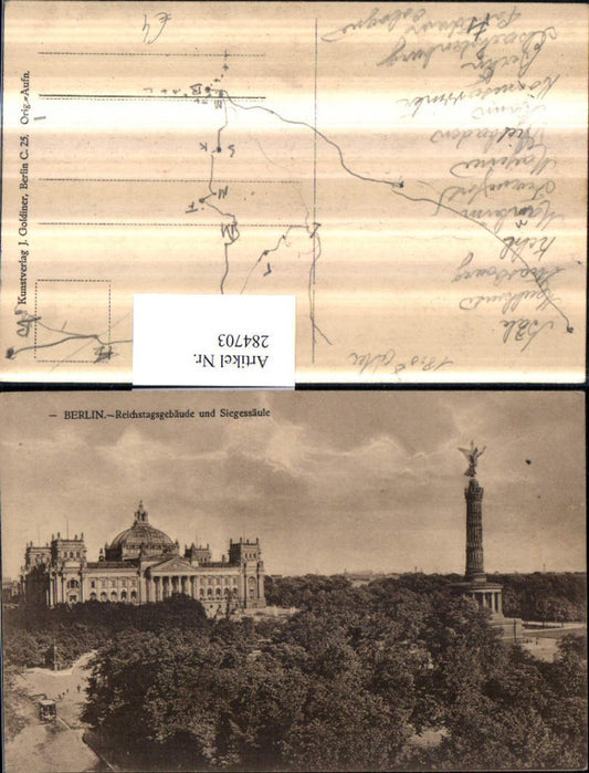 284703,Berlin Reichstagsgebäude Gebäude m. Siegessäule