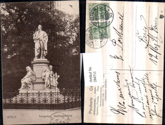 284711,Berlin Tiergarten Goethe-Denkmal