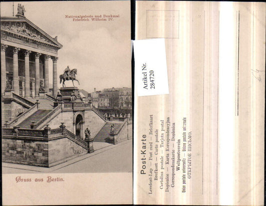 284720,Berlin Nationalgalerie u. Denkmal Friedrich Wilhelm 4