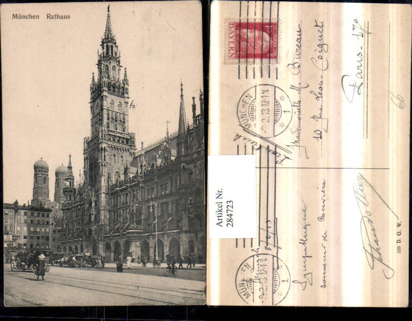 284723,München Rathaus Frauenkirche Türme