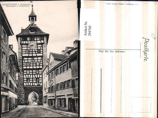 284768,Konstanz am Bodensee Schnetztor u. Husenhaus Turm Straßenansicht