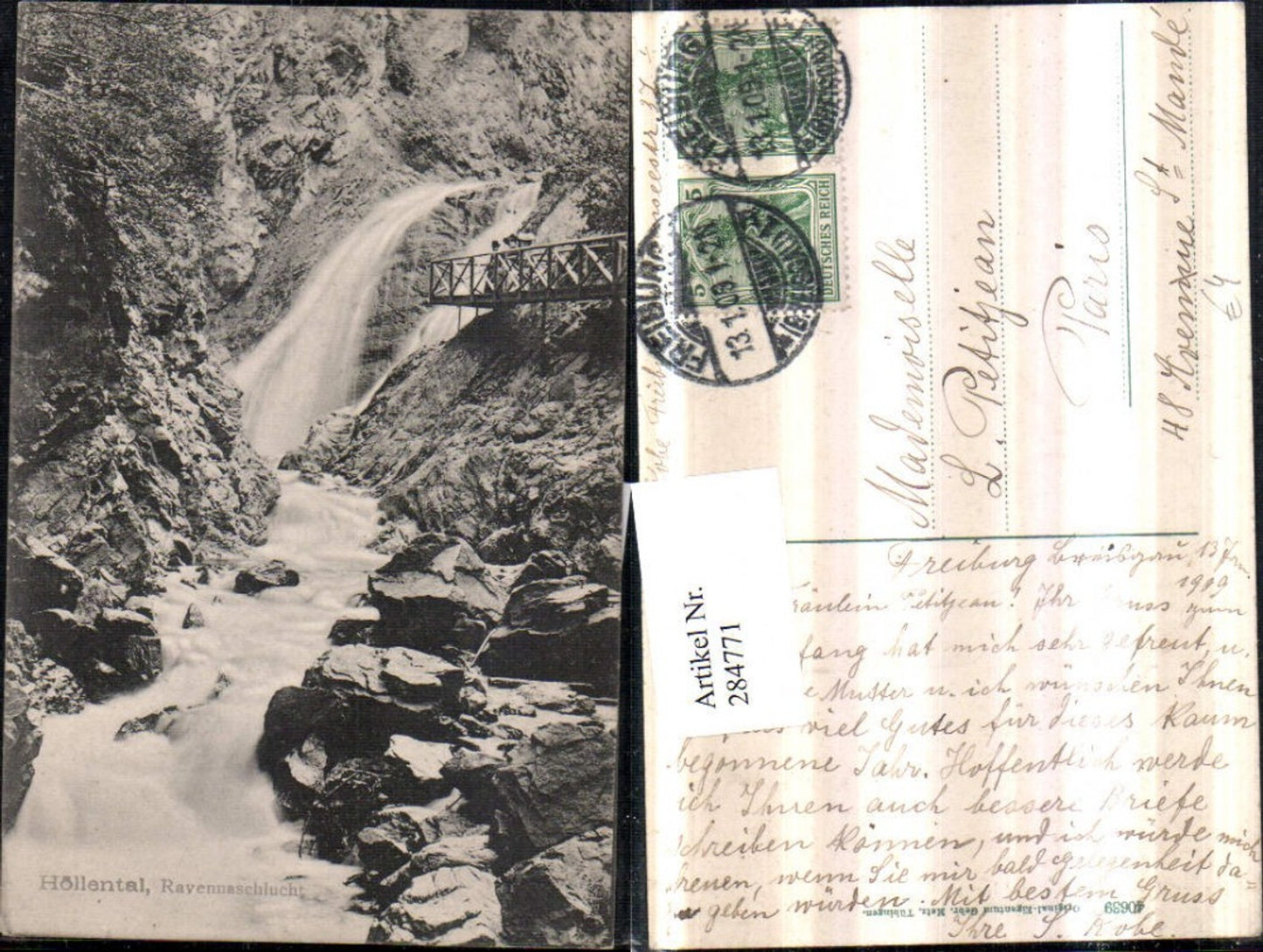 284771, Höllental in the Black Forest near Breitnau, Ravenna Gorge, Waterfall