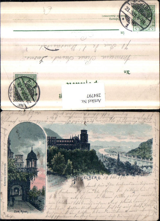 284797, Heidelberg Total Castle Balcony Multi-view postcard