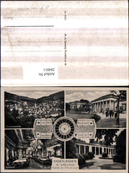 284811, Baden-Baden Total Kurhaus Trinkhalle Gaming Hall Roulette Multi-view map
