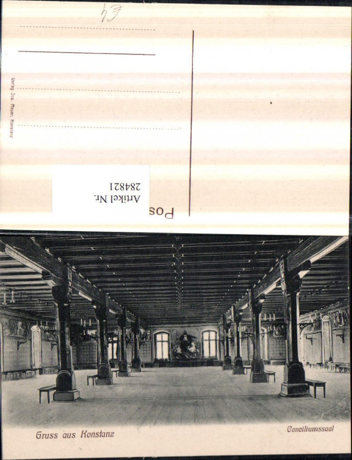 284821,Gruß aus Konstanz am Bodensee Conciliumssaal Konzilumssaal Innenansicht