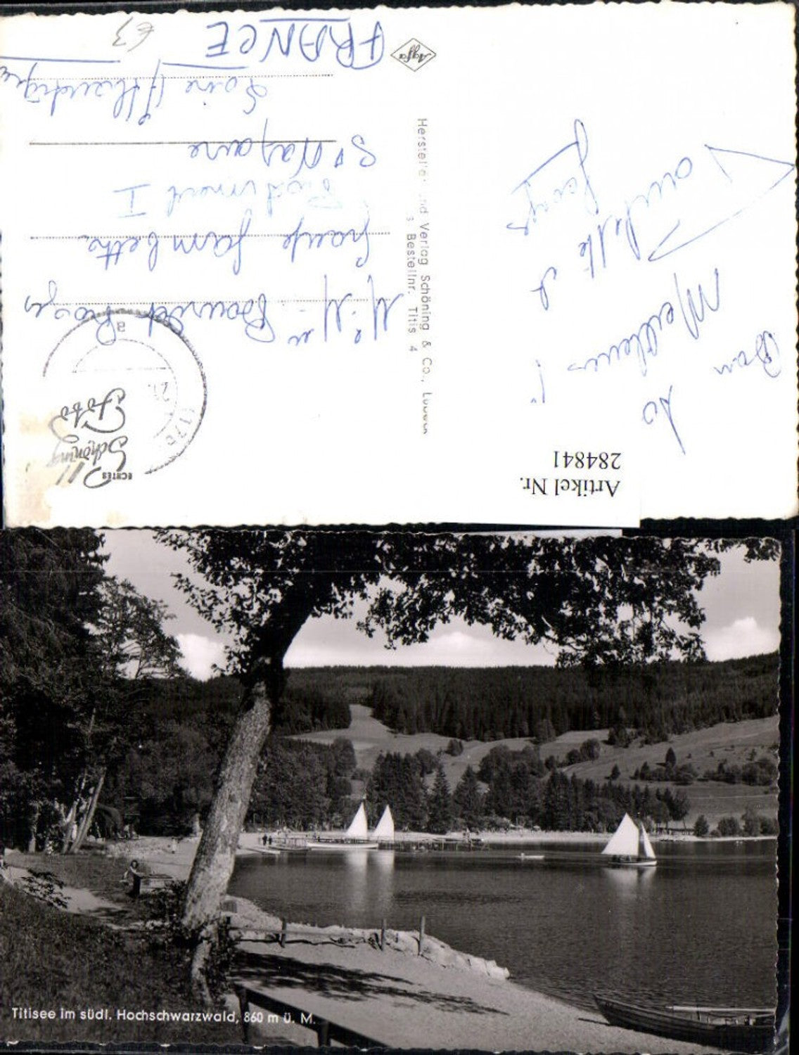 284841, Titisee in the Black Forest, group of sailboats
