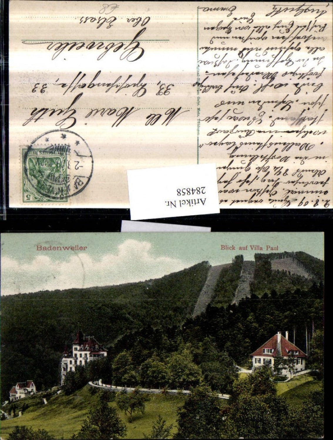 284858,Badenweiler Blick auf Villa Paul