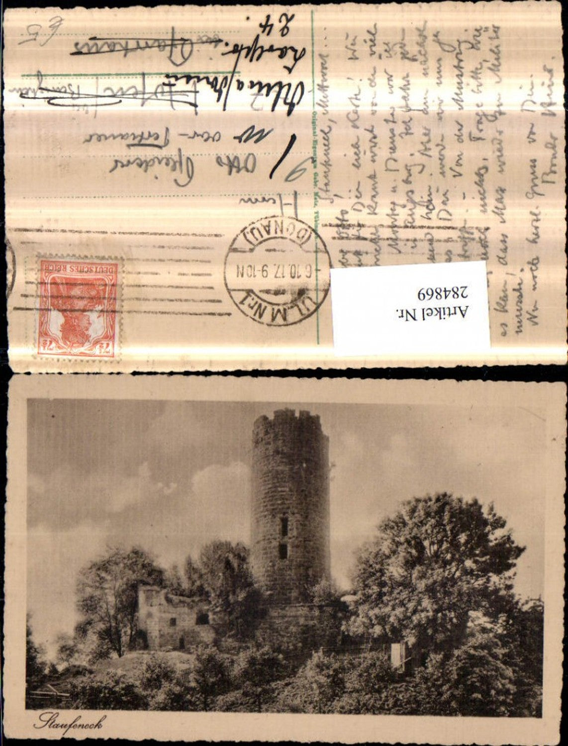 284869,Staufeneck Burg Turm b. Saalach