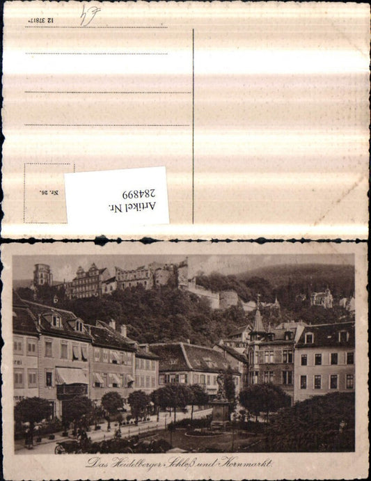 284899, Heidelberg Castle and Kornmarkt Monument
