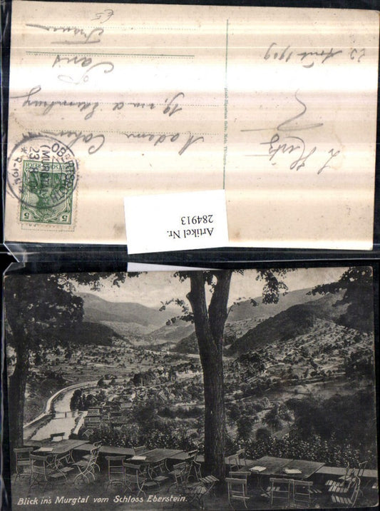 284913, View into the Murg Valley from the terrace of Eberstein Castle