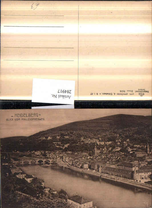 284917, Heidelberg: Total view from Philosophenweg