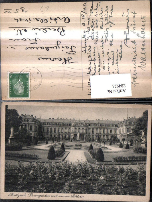 284923, Stuttgart Rosengarten with castle