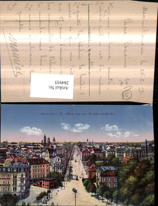 284935, Karlsruhe. Total view from St. Bernhard's Church.