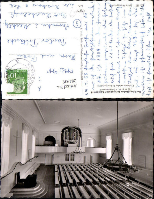 284939, Königsfeld in the Black Forest, Church, Church Hall of the Brethren's Community, Organ