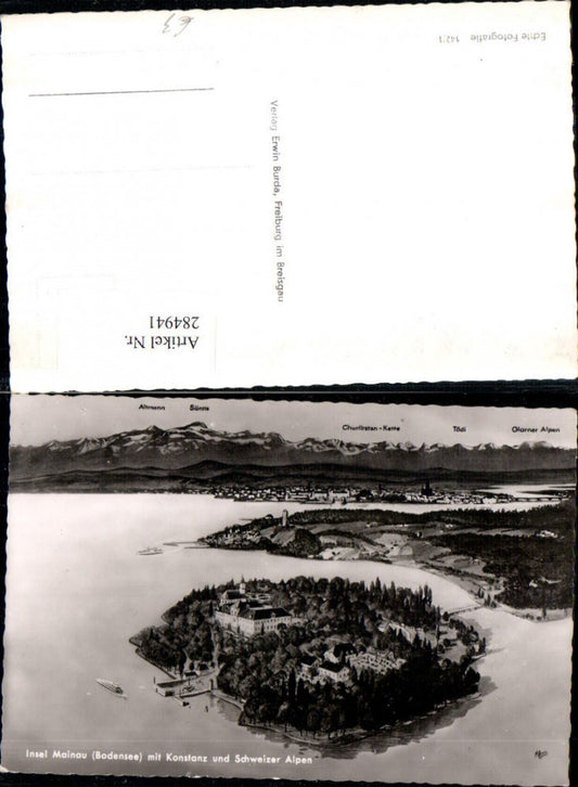 284941, Mainau Island in Lake Constance with Constance and Alpine mountain scenery