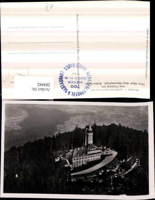 284942, Baden-Baden Merkur Berghotel and Restaurant aerial view