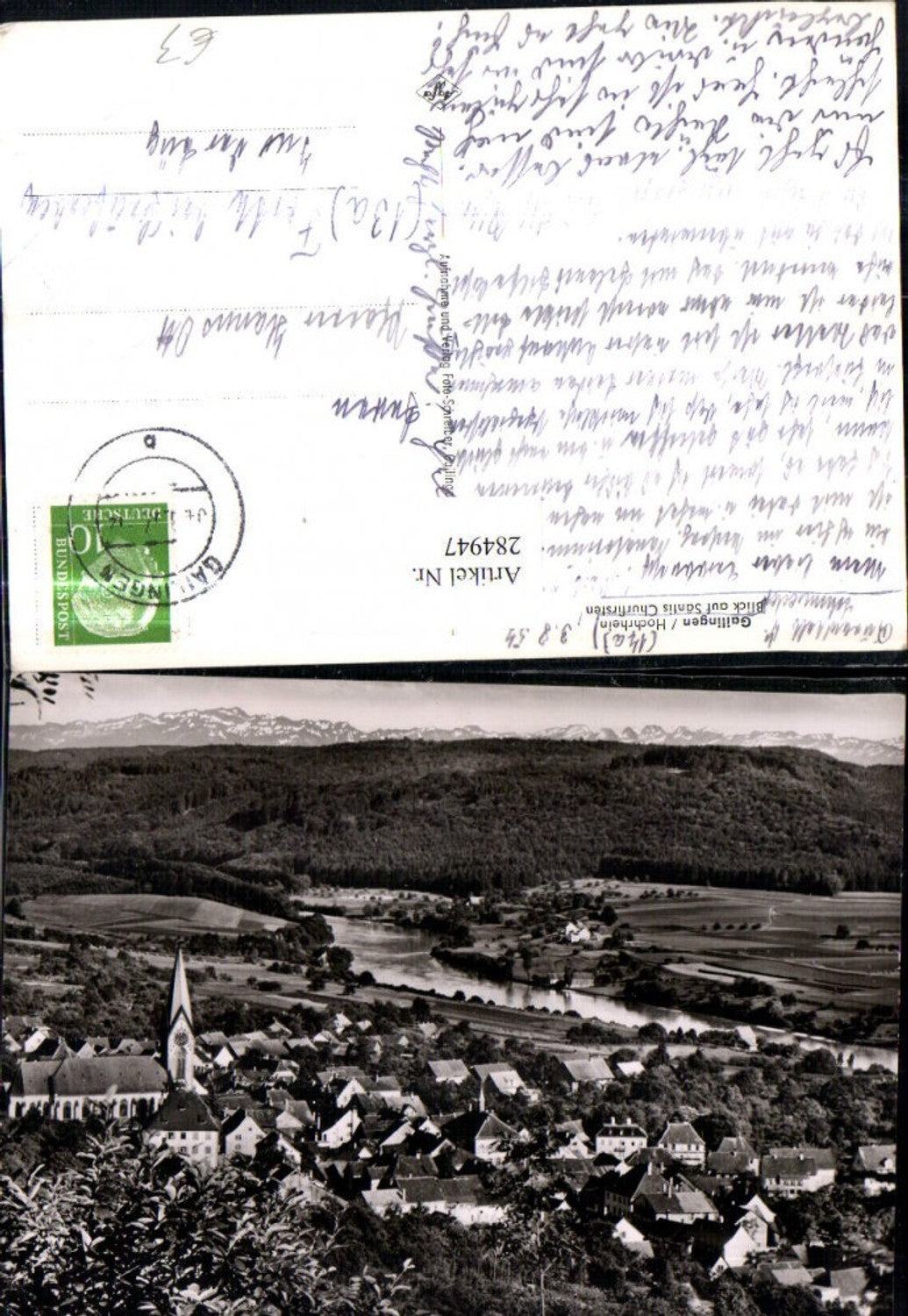 284947,Gailingen am Hochrhein Totale Blick auf Säntis u. Churfirsten