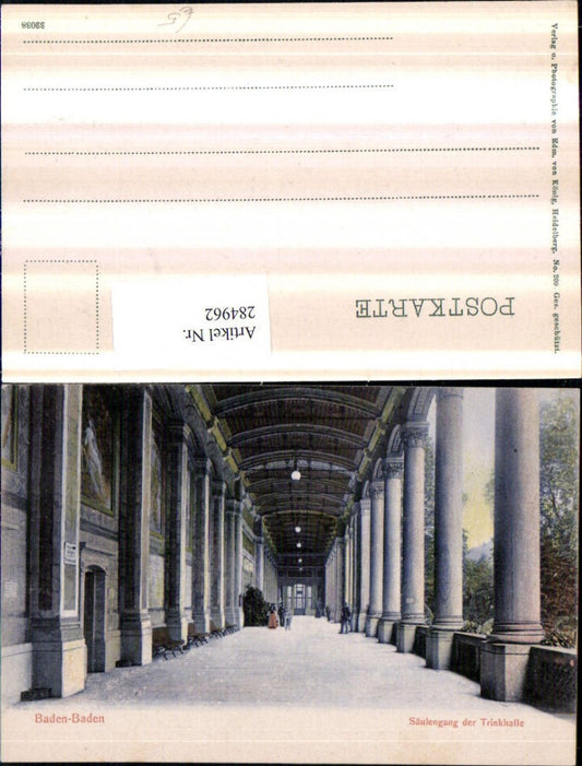 284962, Baden-Baden Colonnade of the Trinkhalle (Pump Room)
