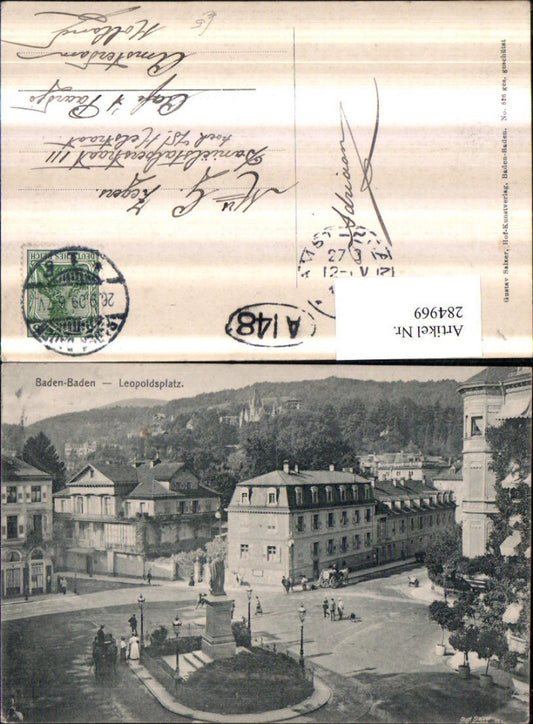 284969, Baden-Baden Leopoldsplatz Monument