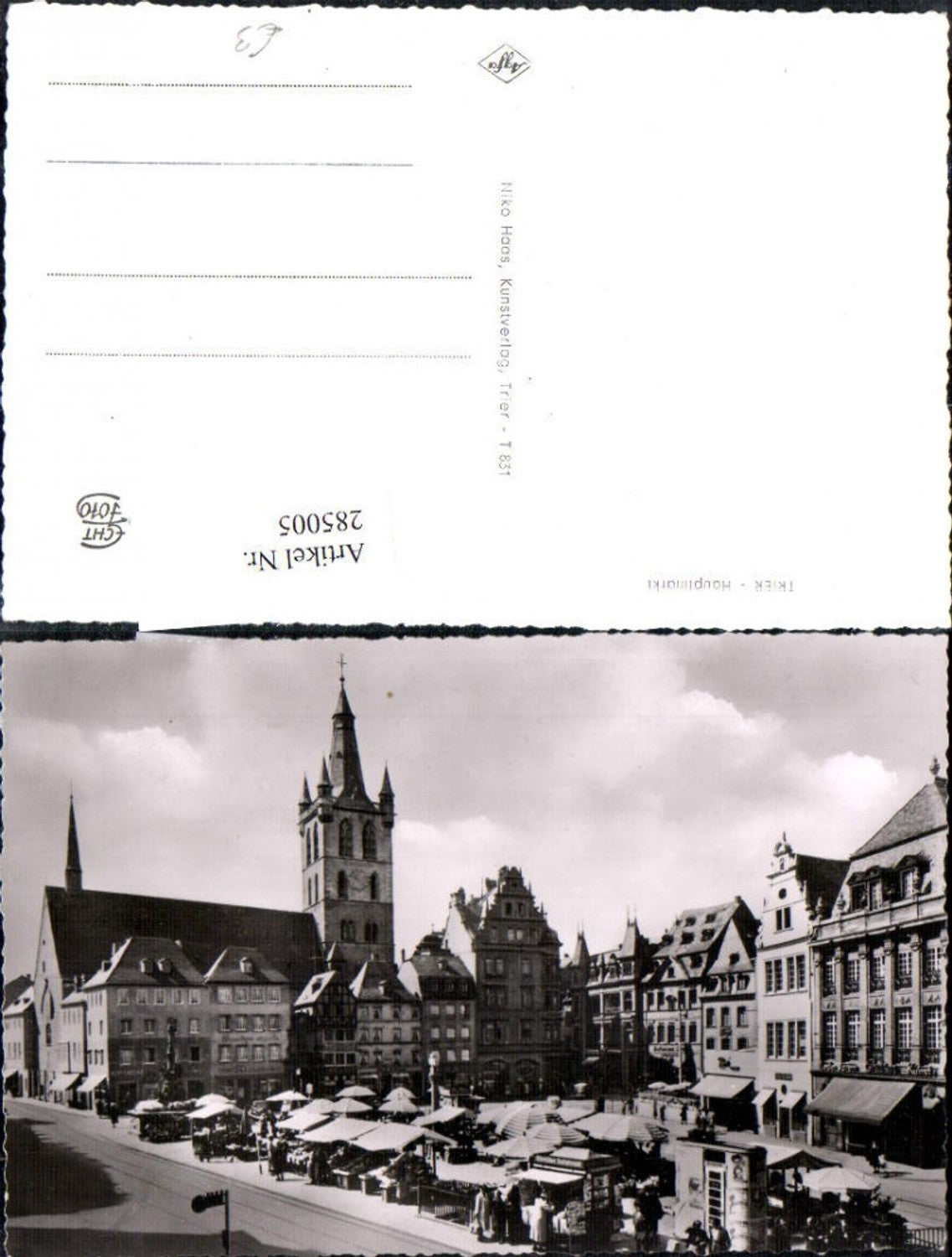 285005,Trier Hauptmarkt Markt Geschäfte Kirche