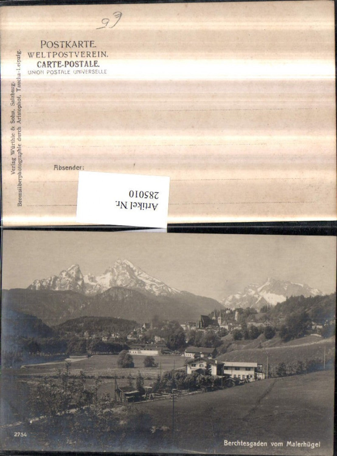 285010,Berchtesgaden Totale vom Malerhügel Bergkulisse