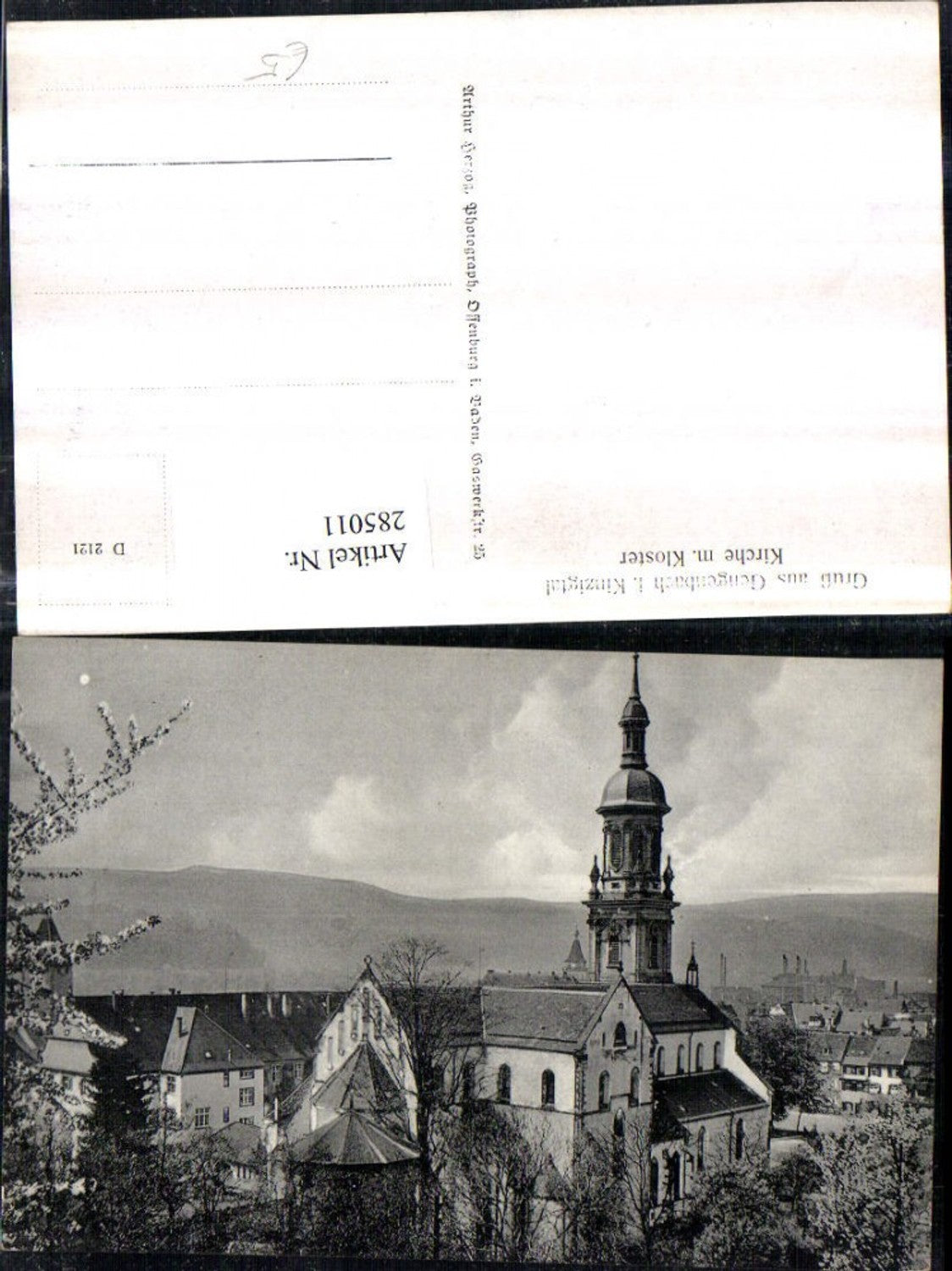 285011,Gruß aus Gengenbach im Kinzigtal Kirche m. Kloster