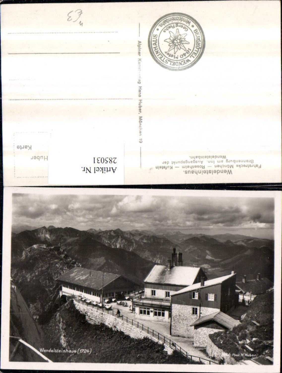 285031,Wendelsteinhaus Bergkulisse b. Bayrischzell pub Foto H. Huber 3066