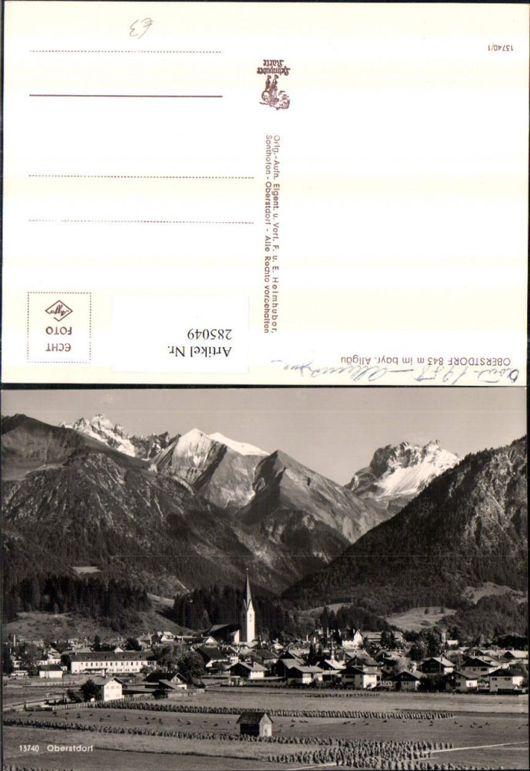 285049,Oberstdorf im Allgäu Totale Bergkulisse