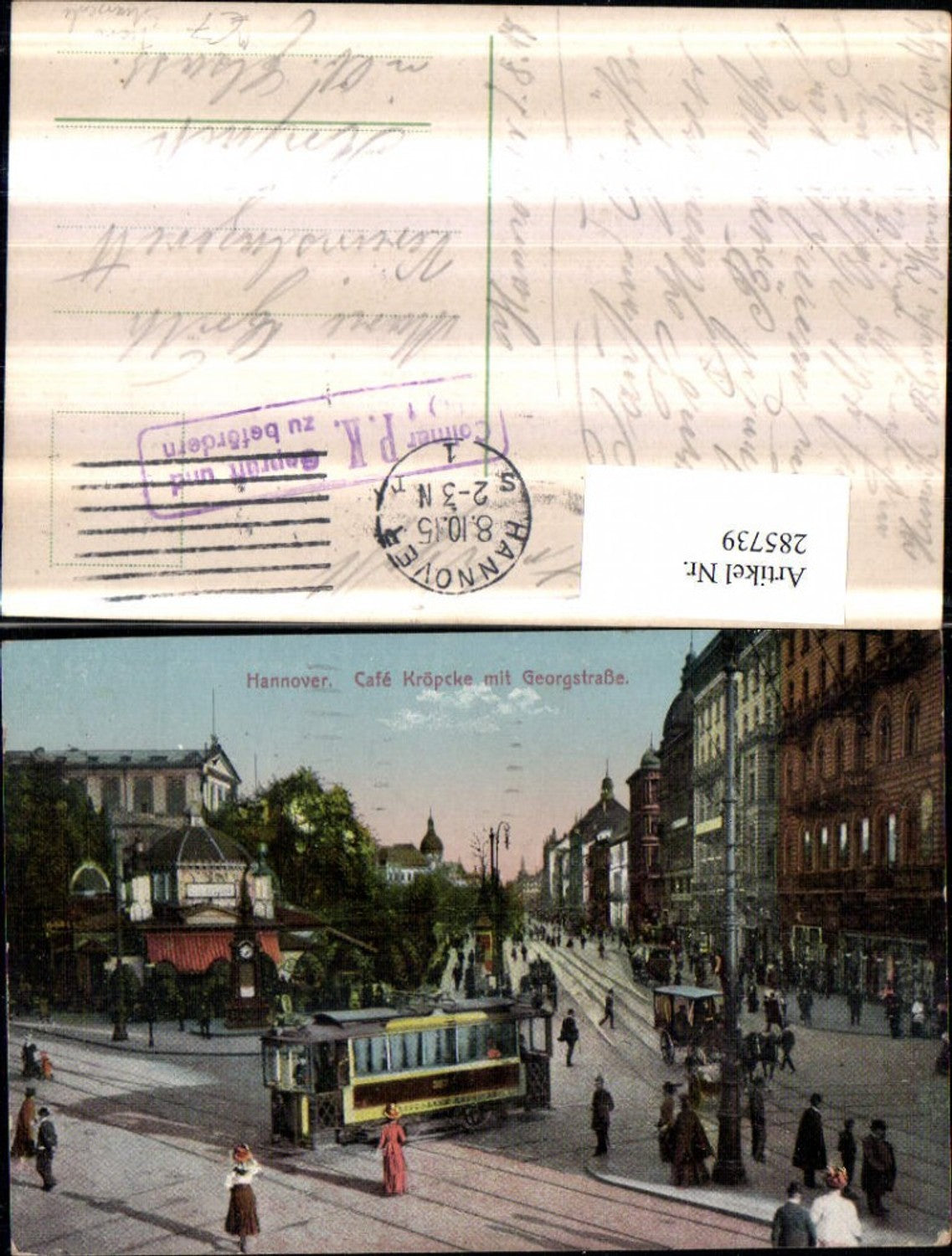 285739,Hannover Cafe Kröpcke m. Georgstraße Tram Straßenbahn