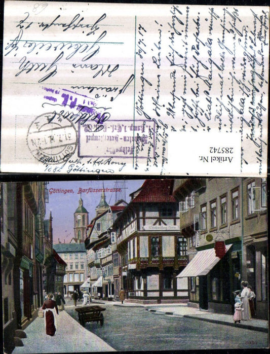 285742,Göttingen Barfüsserstraße Straßenansicht Weinhandlung