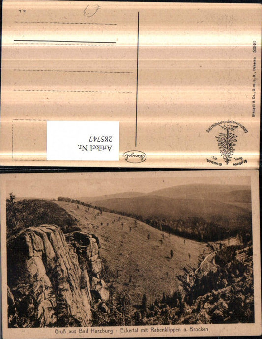 285747,Gruß aus Bad Harzburg Eckertal m. Rabenklippen u. Brocken pub Stengel & Co 50946