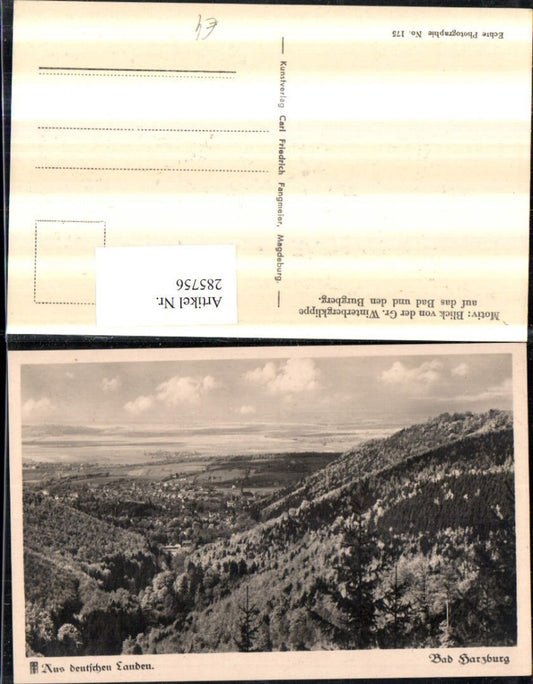 285756,Bad Harzburg Totale Blick von d. Großen Winterbergklippe