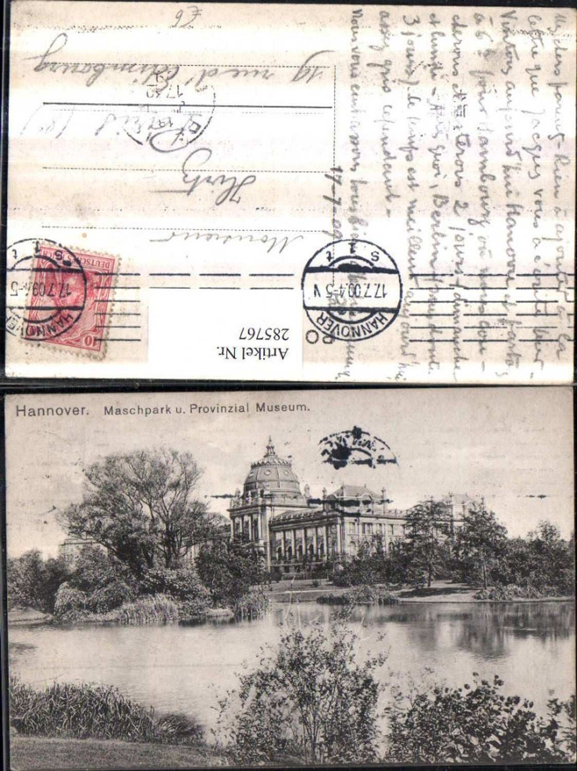 285767,Hannover Maschpark u. Provinzial Museum