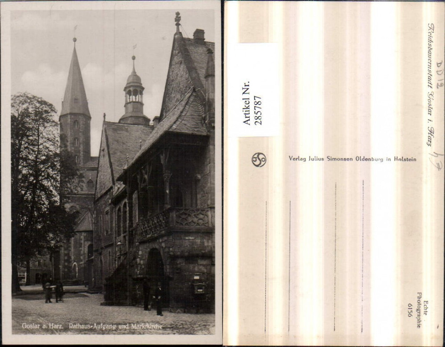 285787,Goslar am Harz Rathaus-Aufgang u. Marktkirche