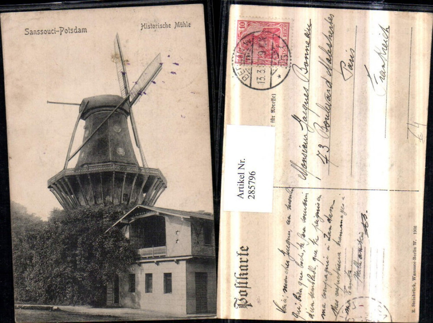285796, Potsdam Sanssouci Historic Mill Windmill