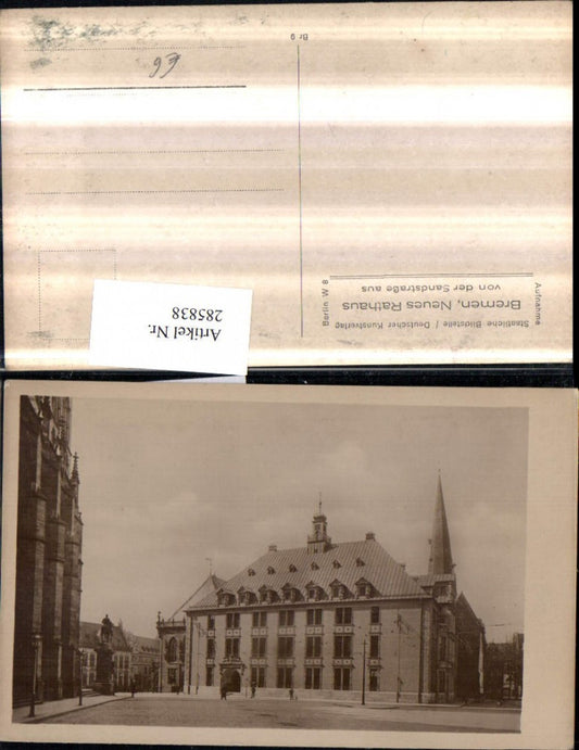285838,Bremen Neues Rathaus von d. Sandstraße aus