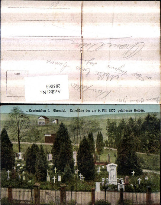 285863,Saarbrücken Ehrental Ruhestätte der gefallenen Helden