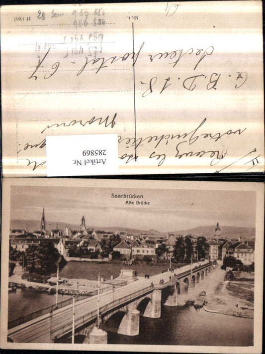 285869,Saarbrücken Teilansicht Alte Brücke