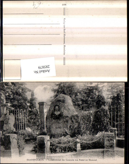 285879,Saarbrücken Grabdenkmal des Generals von Pestel im Ehrental