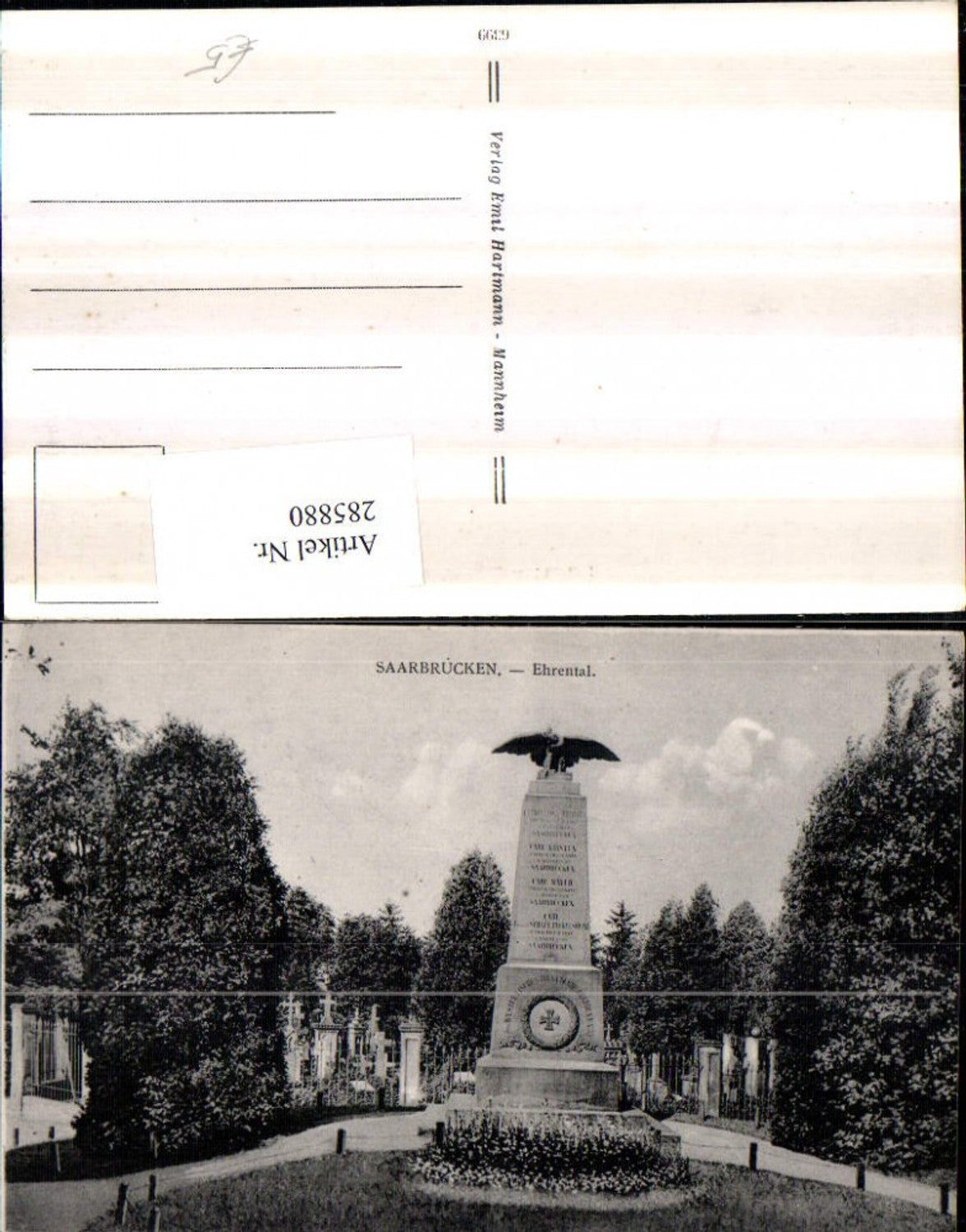 285880,Saarbrücken Ehrental Grabmal Friedhof