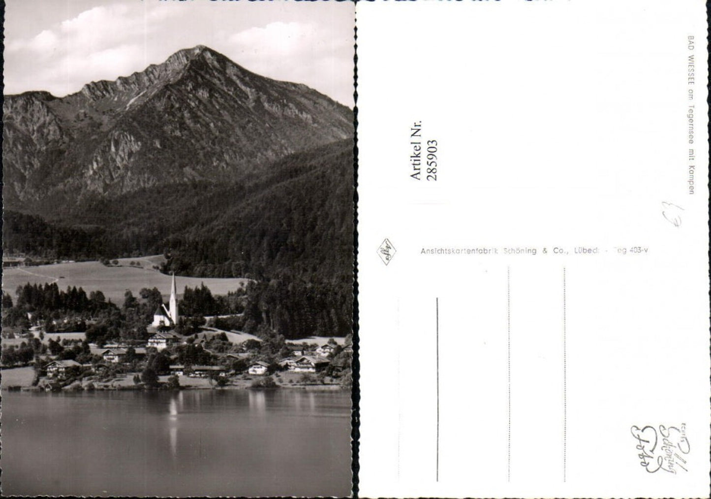 285903,Bad Wiessee am Tegernsee Totale m. Kampen Bergkulisse
